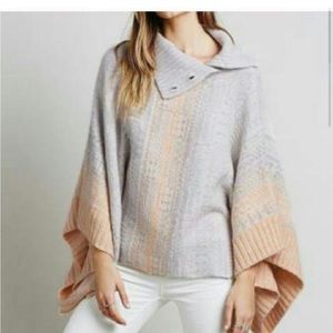 Free People Willow Poncho Sweater NWOTS